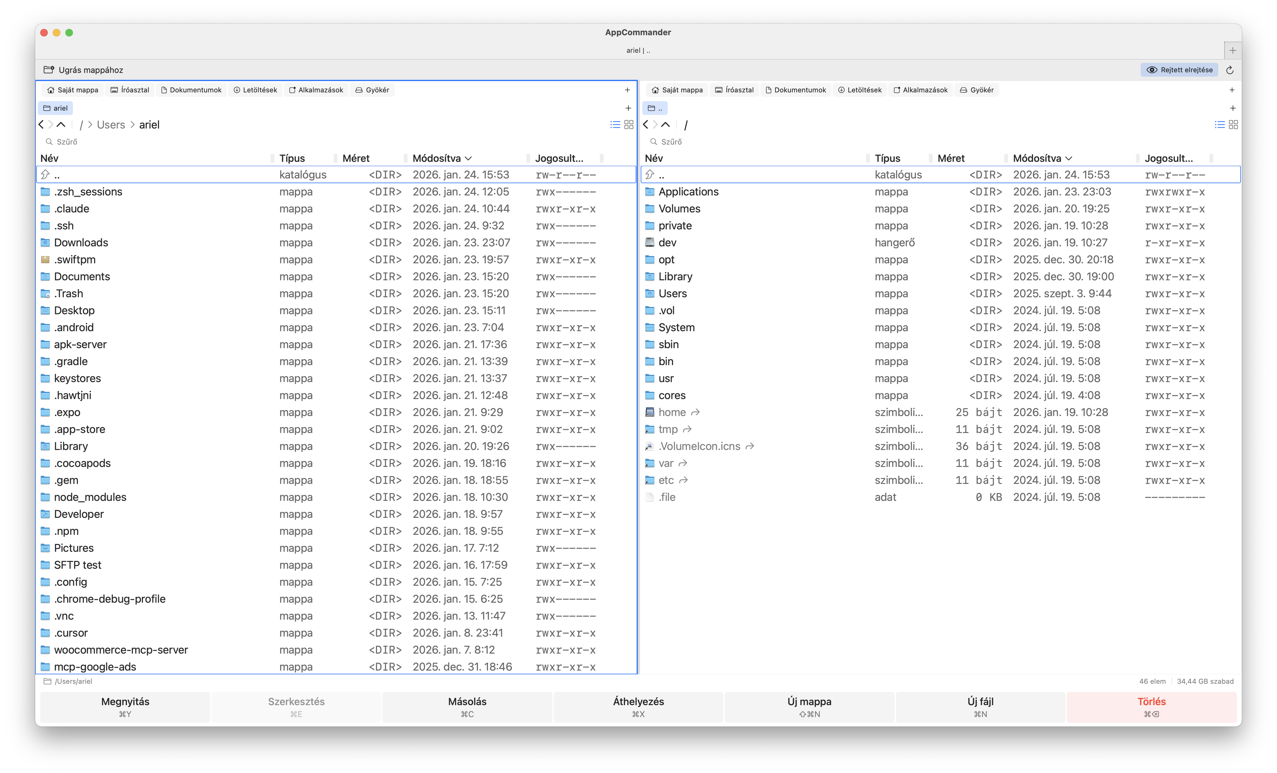 Side-by-side file browsing